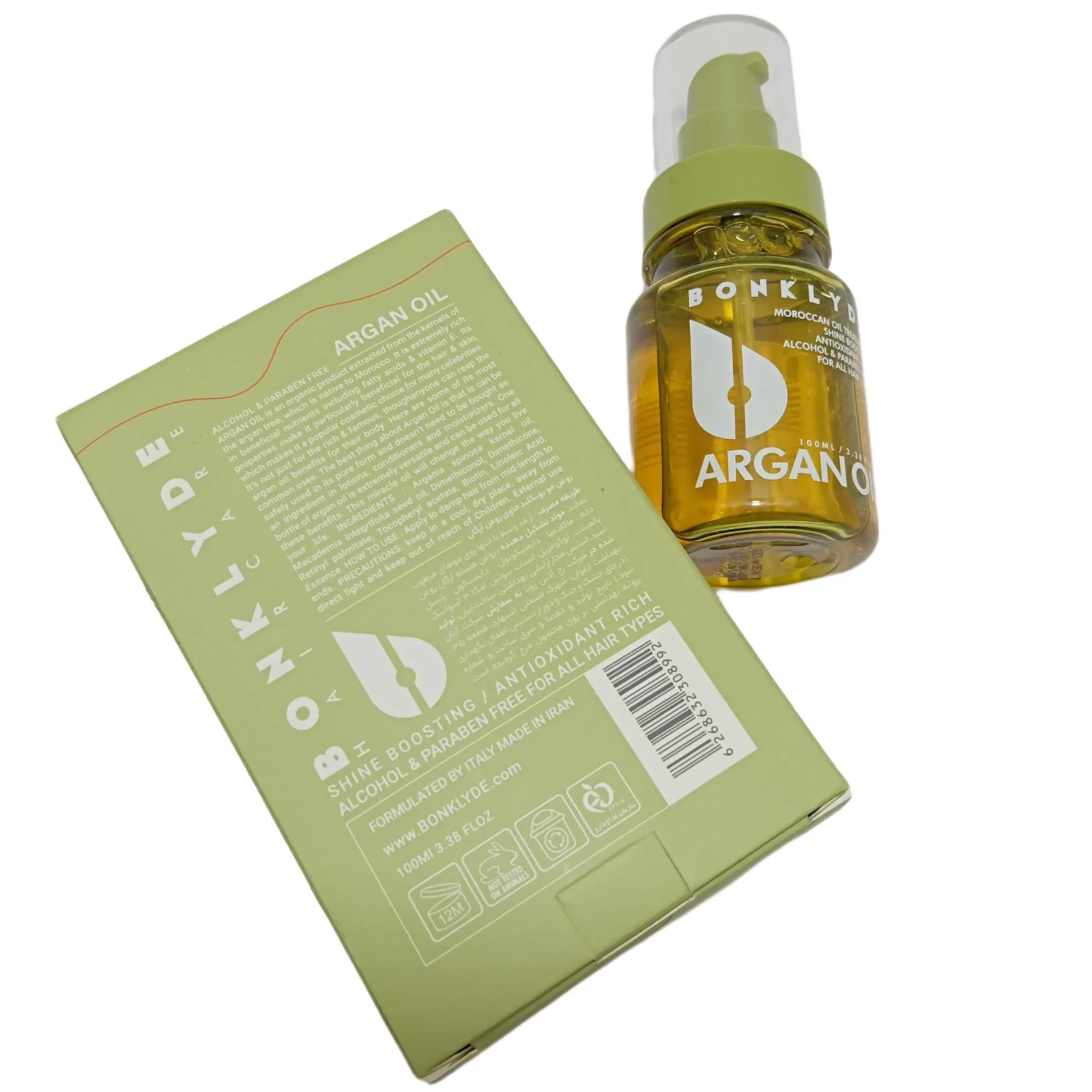 روغن آرگان بونکلاید BONKLYDE (100ml) — تصویر ۶