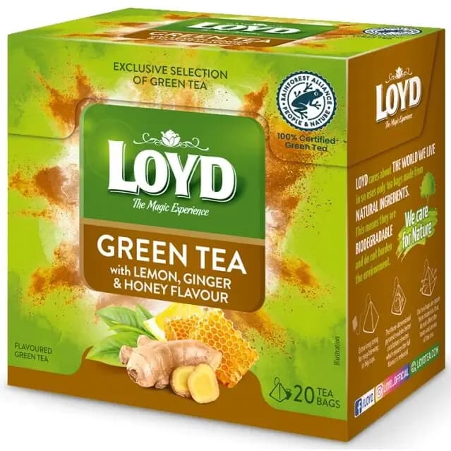 چای سبز لوید LOYD مدل LEMON, GINGER & HONEY — تصویر ۴