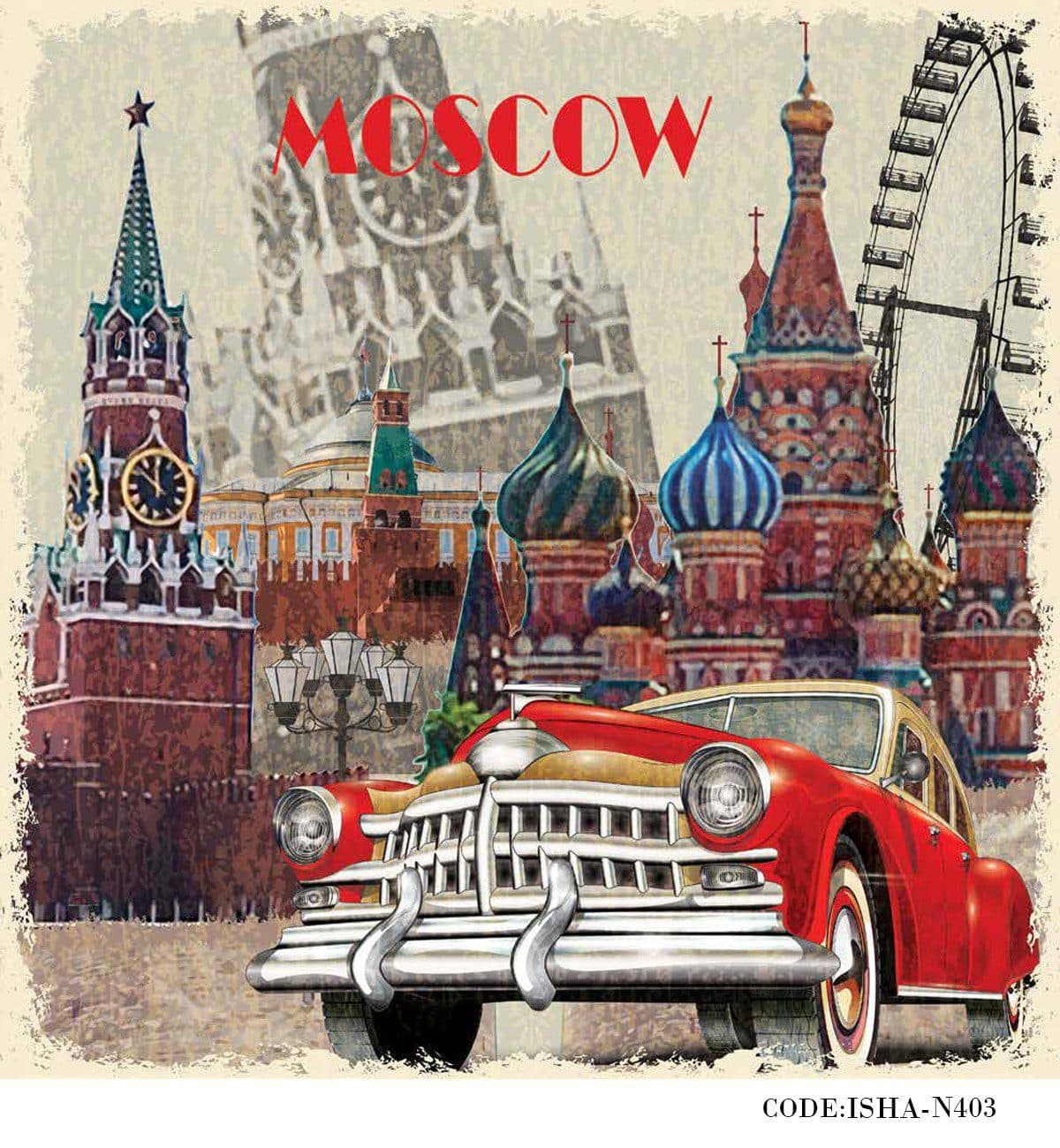 پوستر کاغذی فانتزی دیواری مدل MOSCOW
