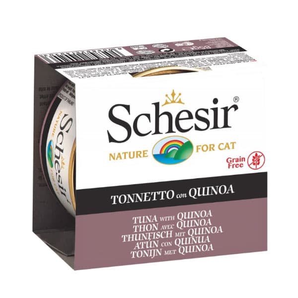 کنسرو 85 گرمی گربه ماهی تن و کینوا شسیر – Schesir Tuna With Quinoa