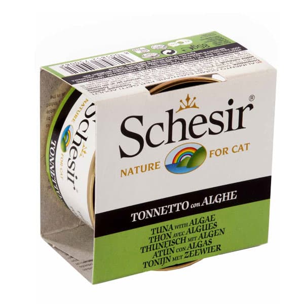 کنسرو 85 گرمی گربه ماهی تن و جلبک شسیر – Schesir Tuna With Algae