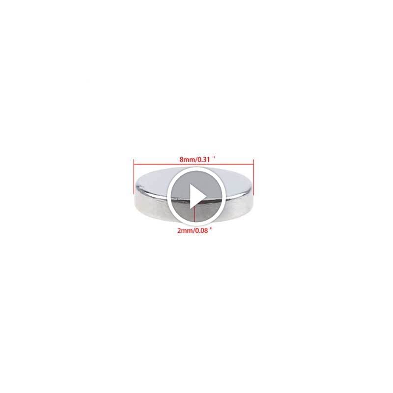 آهنربا گرد نئودیمیوم 2 × 8 میلیمتر — تصویر ۳