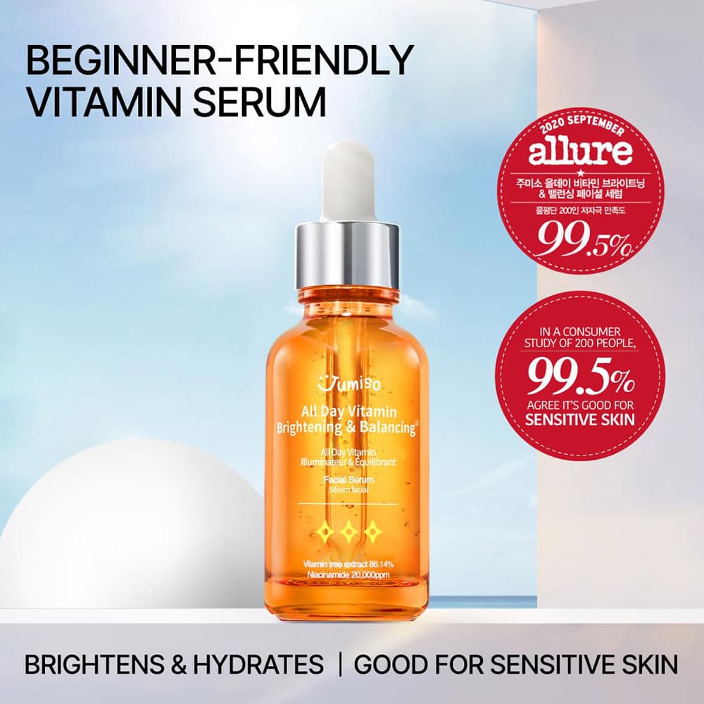 سرم ویتامینه و روشن کننده جومیسو Jumiso All Day Vitamin Brightening & Balancing Face Serum 30ml — تصویر ۱۱