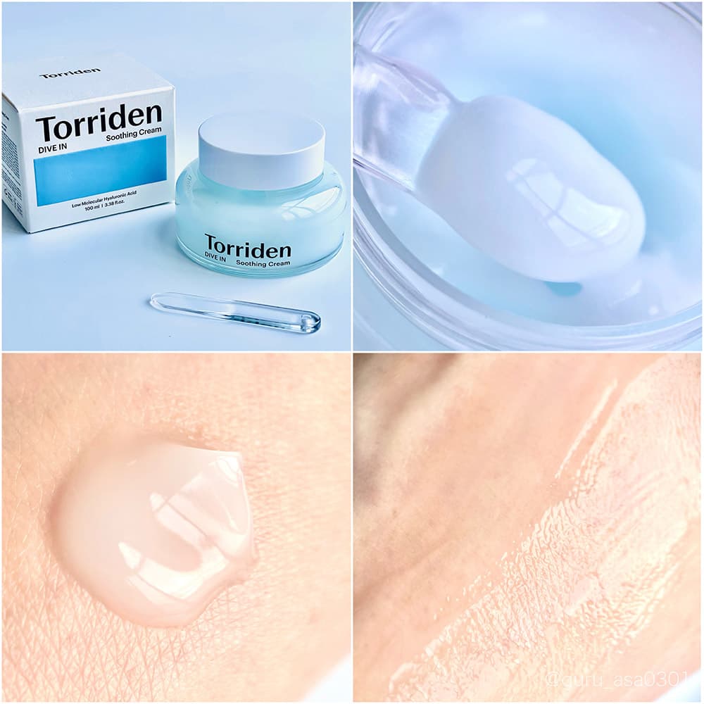 ژل کرم مرطوب کننده و تسکین دهنده هیالورونیک اسید توریدن Torriden DIVE-IN Soothing Cream 100ml — تصویر ۵
