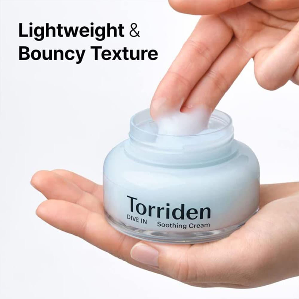 ژل کرم مرطوب کننده و تسکین دهنده هیالورونیک اسید توریدن Torriden DIVE-IN Soothing Cream 100ml — تصویر ۶