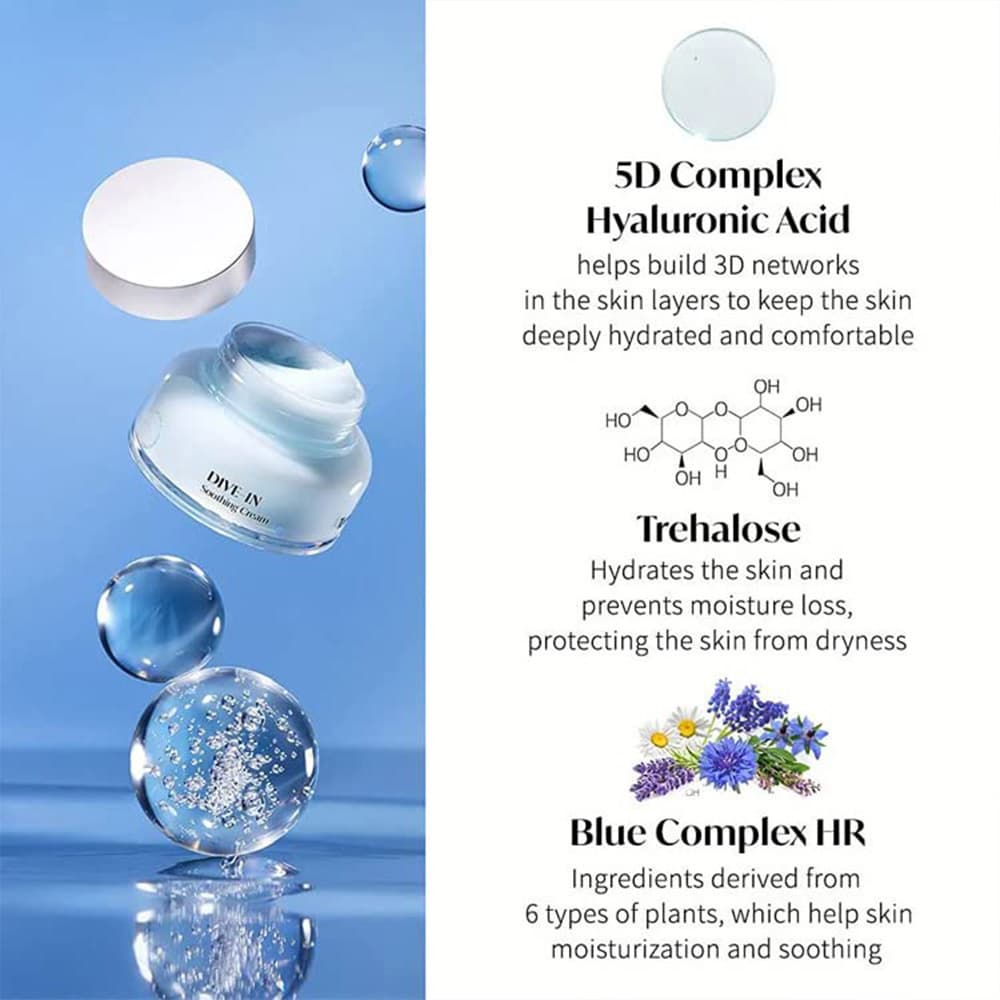 ژل کرم مرطوب کننده و تسکین دهنده هیالورونیک اسید توریدن Torriden DIVE-IN Soothing Cream 100ml — تصویر ۹