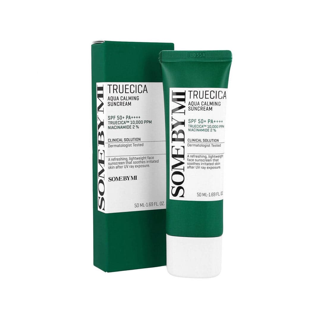 کرم ضد آفتاب تسکین دهنده و آبرسان تروسیکا سام بای می Some By Mi Truecica Aqua Calming Suncream 50ml