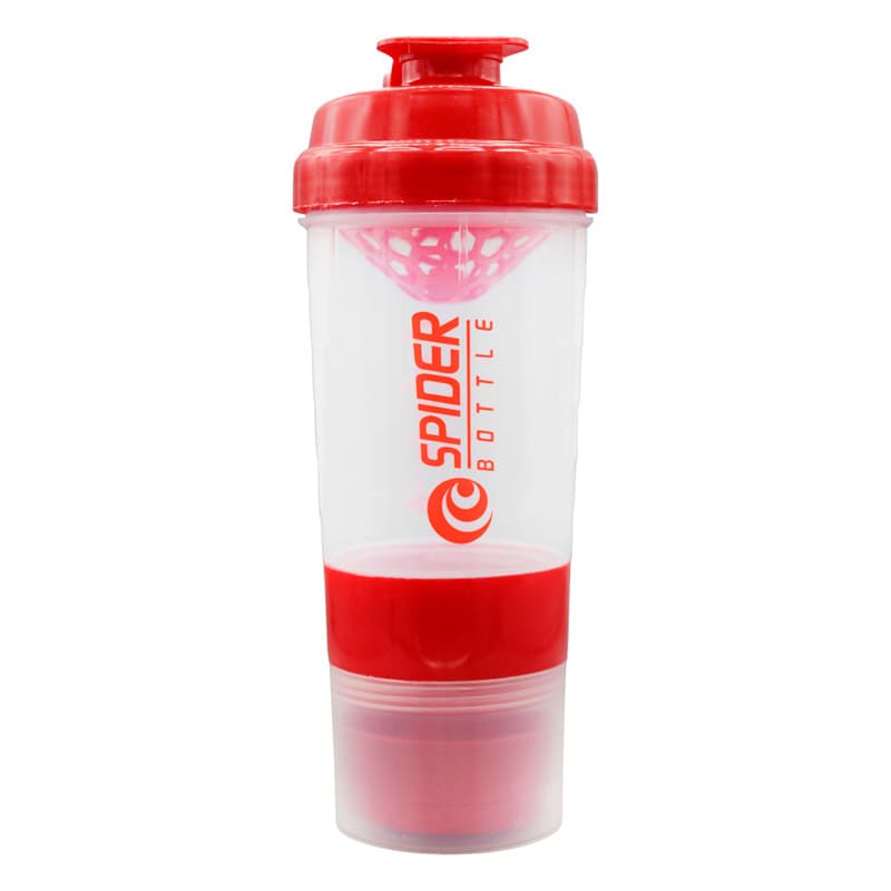 شیکر بدنسازی سه تیکه مدل Ebi-Spider-Mixoli شفاف ضامنی ظرفیت 0.5 لیتر