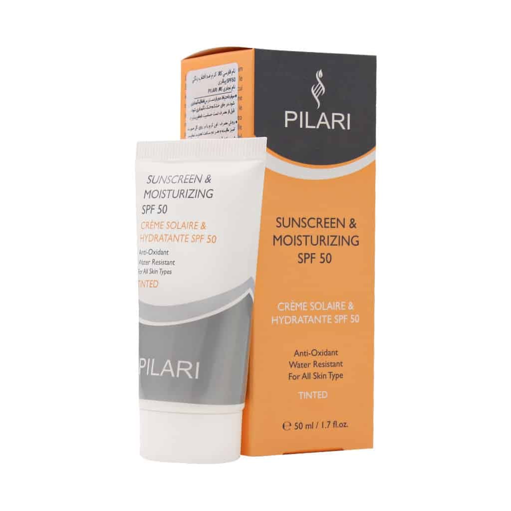 کرم ضد آفتاب ساده SPF 50 پیلاری مناسب انواع پوست 50ml
