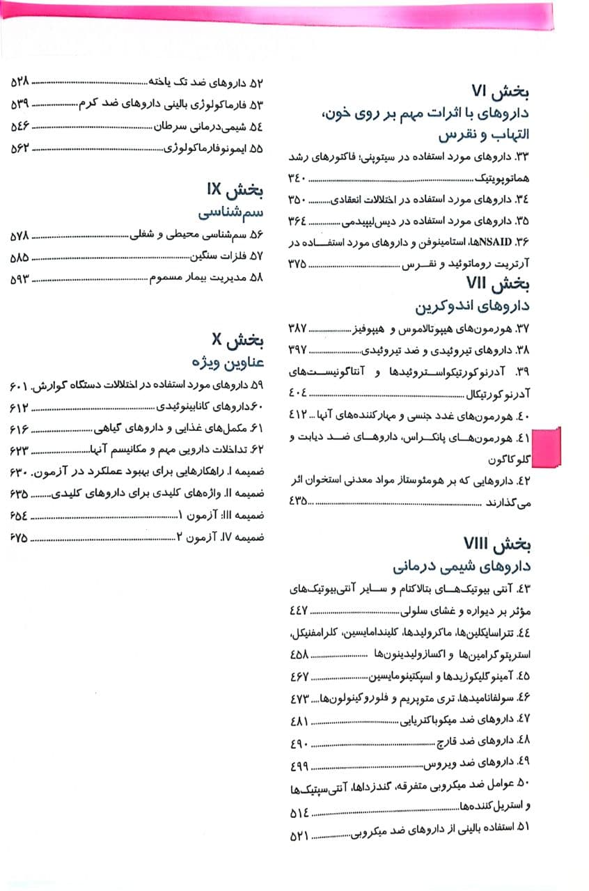 خلاصه و آزمون های فارماکولوژی کاتزونگ و ترور 2024 — تصویر ۴