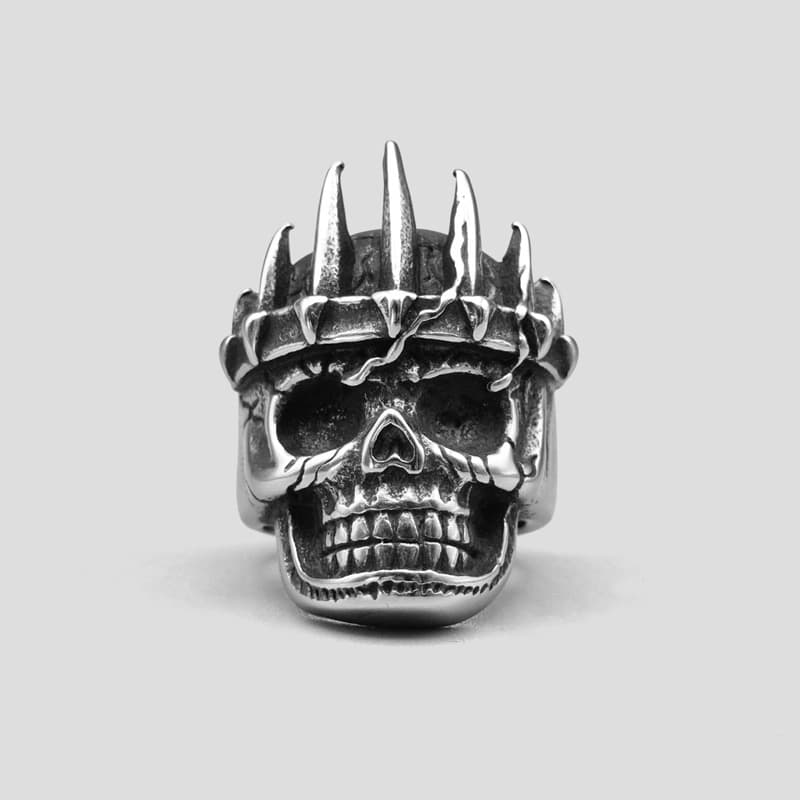 انگشتر اسکلتی پادشاه مدل King of Skulls کد Njd-794