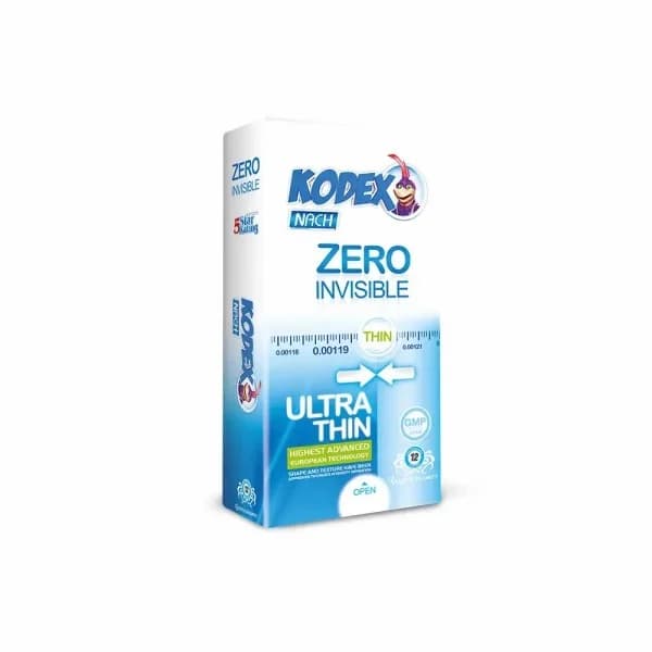 کاندوم کدکس مدل Zero Invisible بسته 12 عددی — تصویر ۴