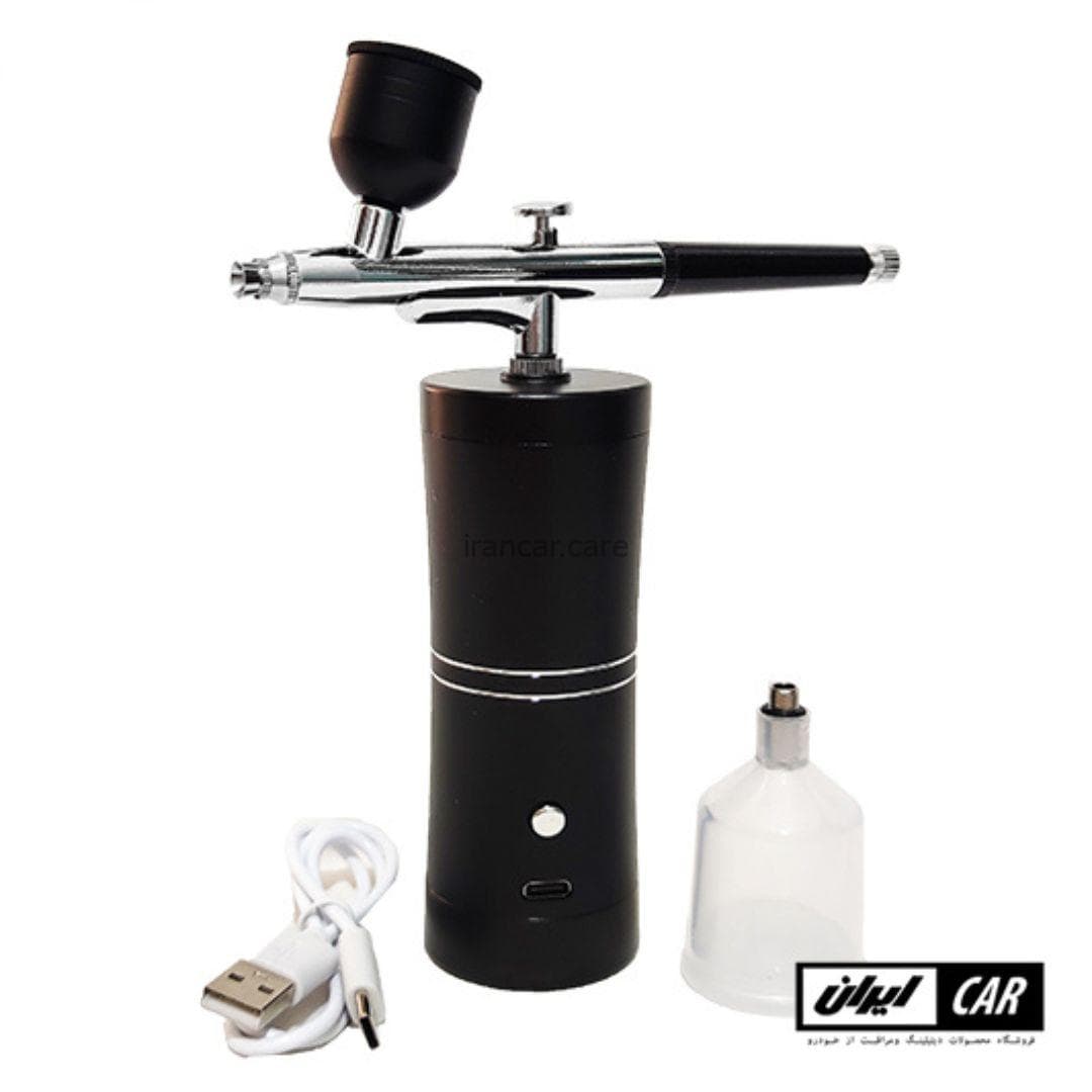 ست ایربراش شارژی و قابل حمل با کمپرسو مدل Airbrush System Black — تصویر ۳