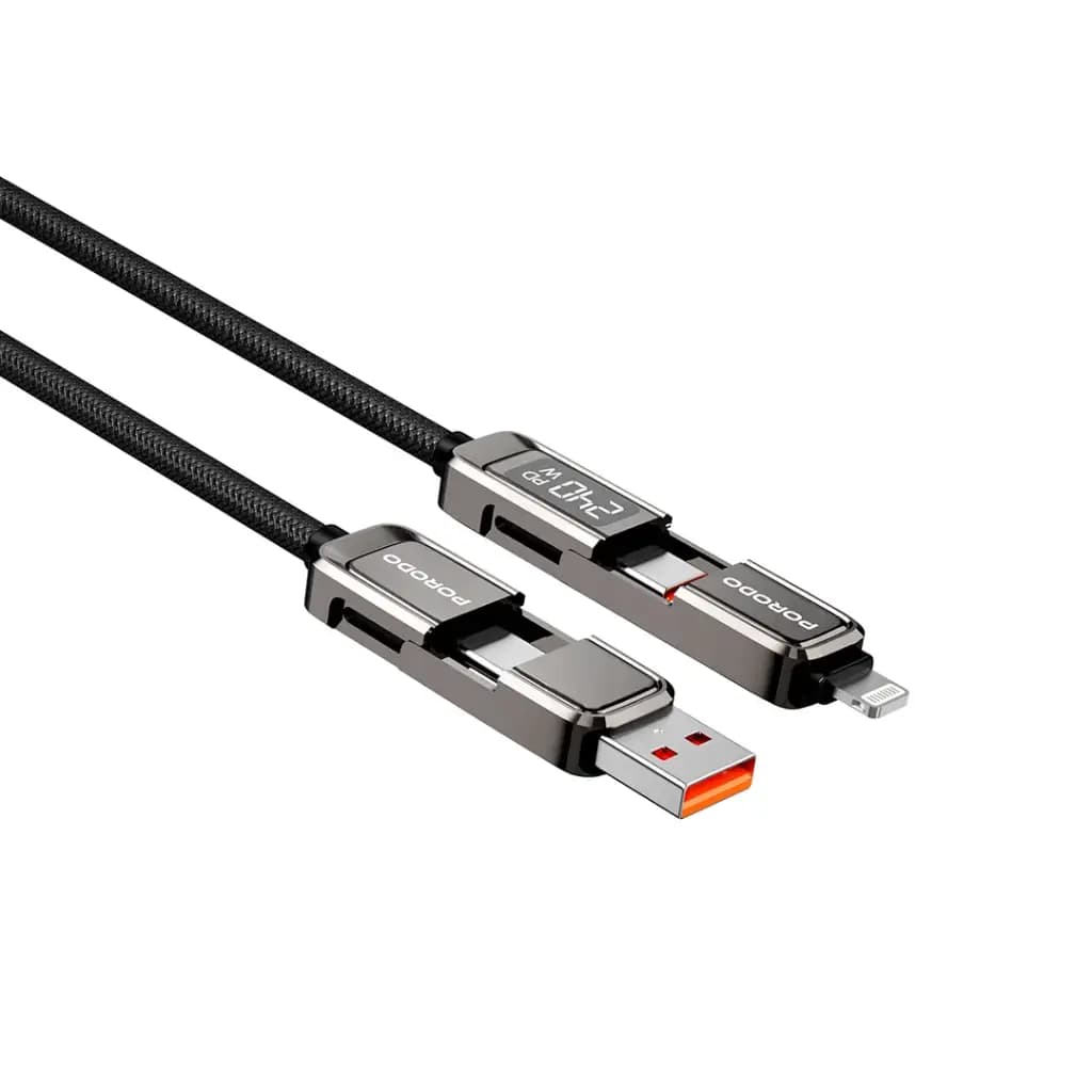 کابل شارژ چندکاره 240W پرودو مدل HIGH SPEED — تصویر ۵