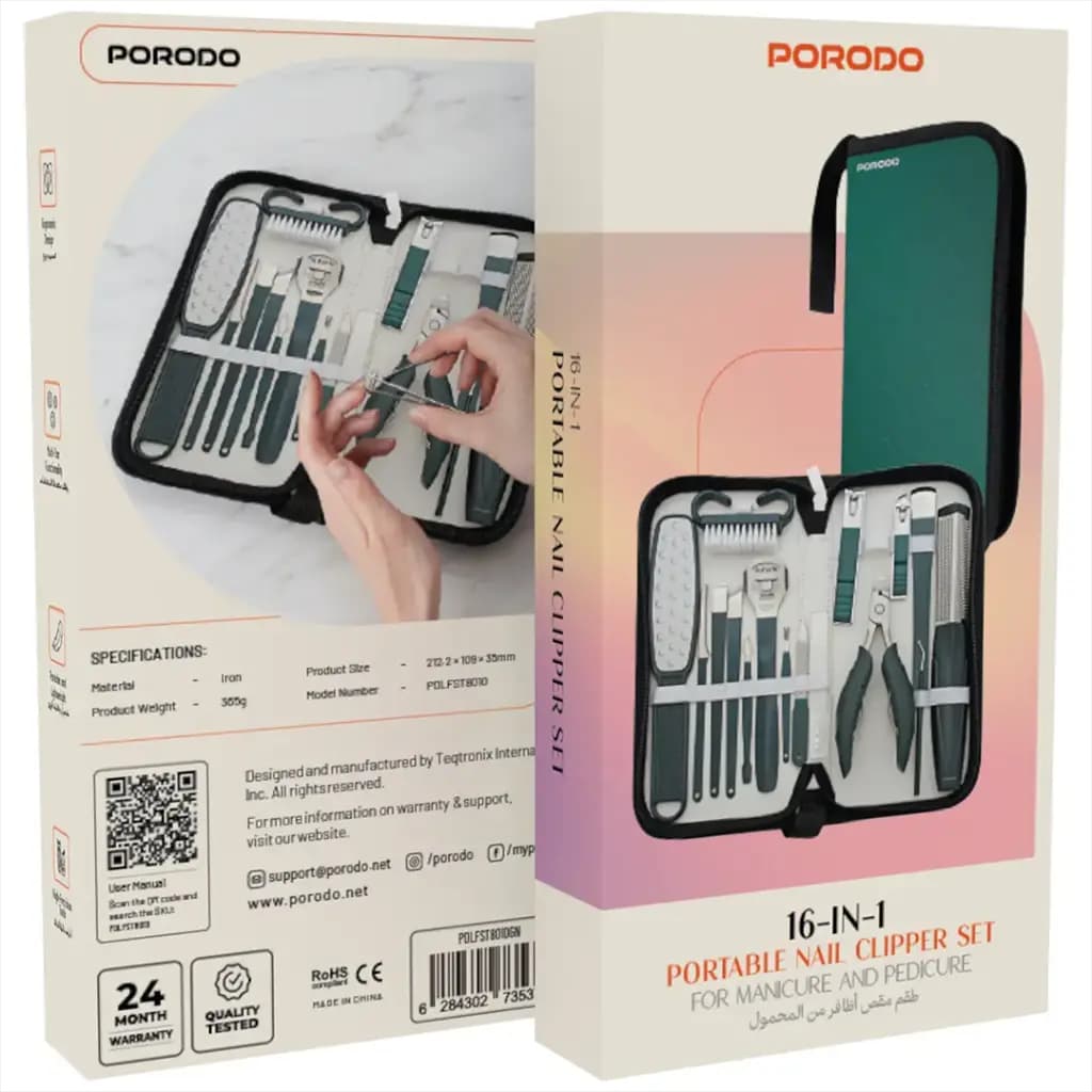 ست مانیکور و پدیکور 16 تکه پرودو مدل PORTABLE NAIL CLIPPER — تصویر ۱۲