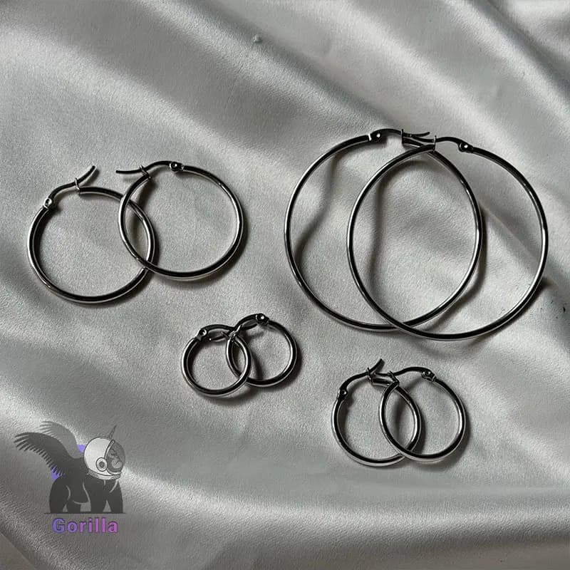 گوشواره استیل حلقه ای — تصویر ۸