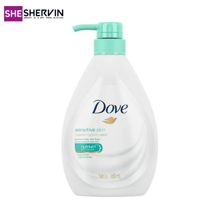 شامپو بدن پمپی پوست حساس داو Dove Sensitive Skin Body Wash 550Ml — تصویر ۵