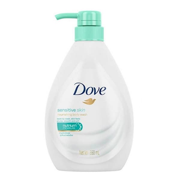 شامپو بدن پمپی پوست حساس داو Dove Sensitive Skin Body Wash 550Ml — تصویر ۴