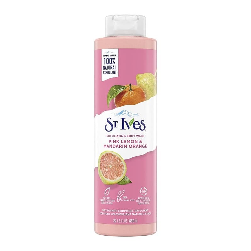 شامپو بدن سینت ایوز مدل لیموی صورتی (St. Ives Pink Lemon) حجم ۶۵۰ میلی‌لیتر