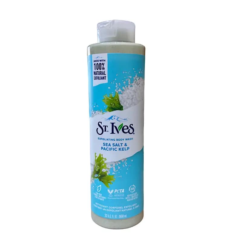 شامپو بدن سینت ایوز مدل نمک دریایی و جلبک اقیانوسی (St. Ives Sea Salt & Pacific Kelp) حجم ۶۵۰ میلی‌لیتر — تصویر ۵