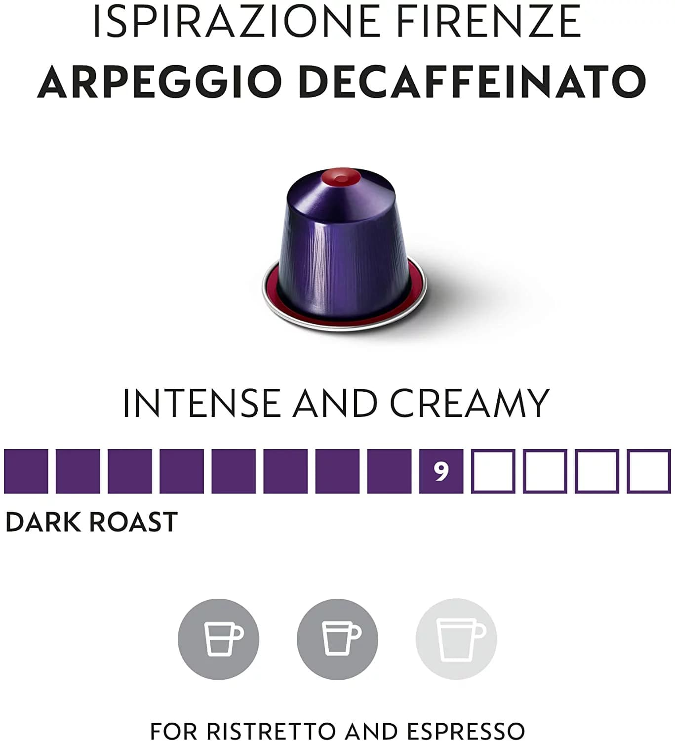 کپسول قهوه نسپرسو مدل Ispirazione Firenze Arpeggio Decaffeinato — تصویر ۳