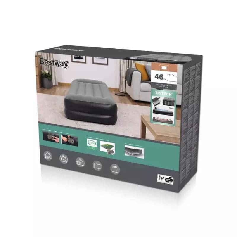 تخت بادی یک نفره با پمپ باد سرخود 67401 Bestway — تصویر ۱۲
