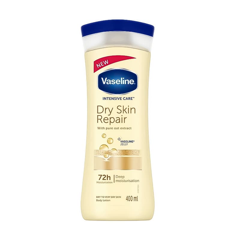 لوسیون بدن وازلین مدل درای اسکین ریپیر {VASELINE} 400 ml — تصویر ۲