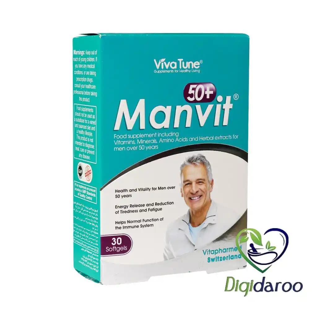کپسول من ویت بالای ۵۰ سال (Manvit +50) ویواتیون ۳۰ عددی