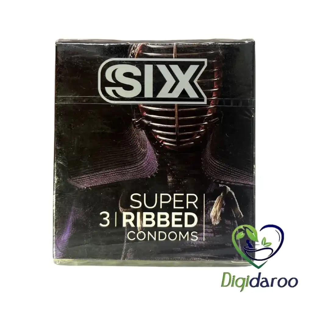 کاندوم سیکس مدل Super Ribbed بسته 3 عددی