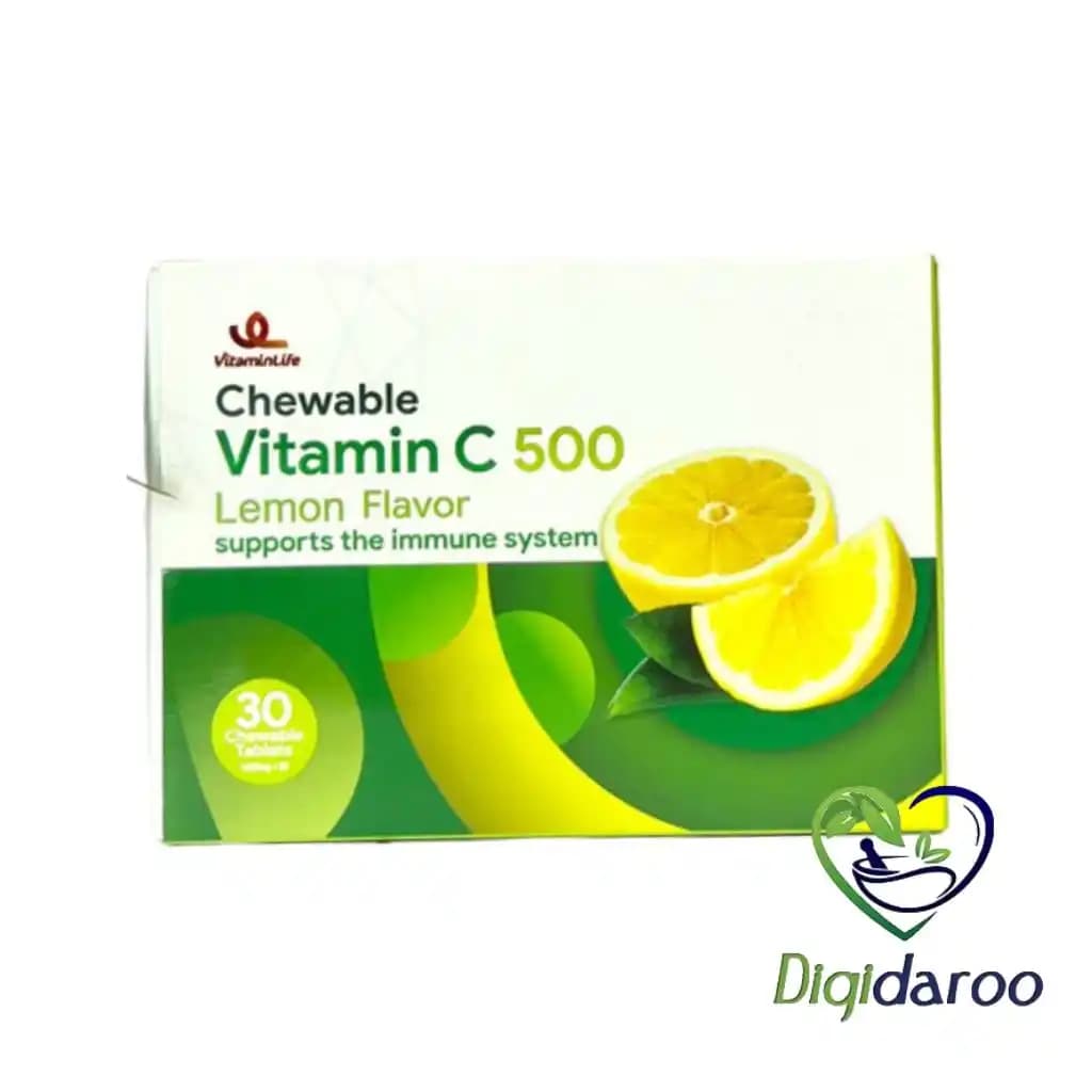 قرص جویدنی ویتامین ث 500 میلی گرم لیمو ویتامین لایف 30 عددی — تصویر ۲