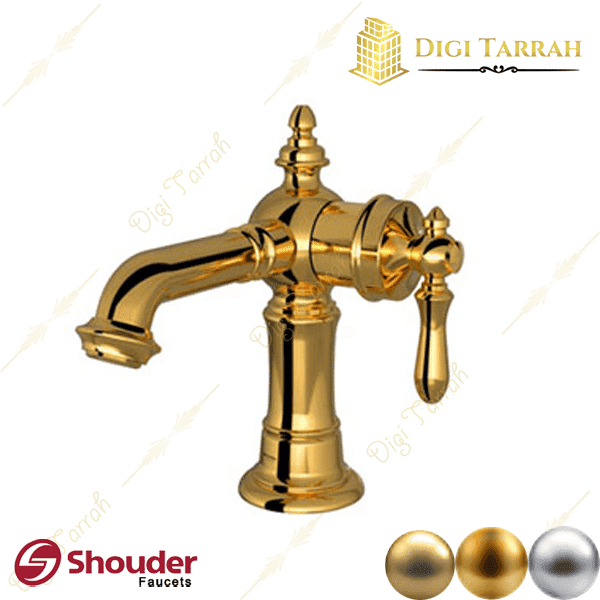 شیرآلات شودر شیر روشویی پایه کوتاه بیزانس — تصویر ۷