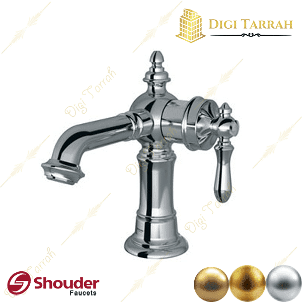 شیرآلات شودر شیر روشویی پایه کوتاه بیزانس — تصویر ۵