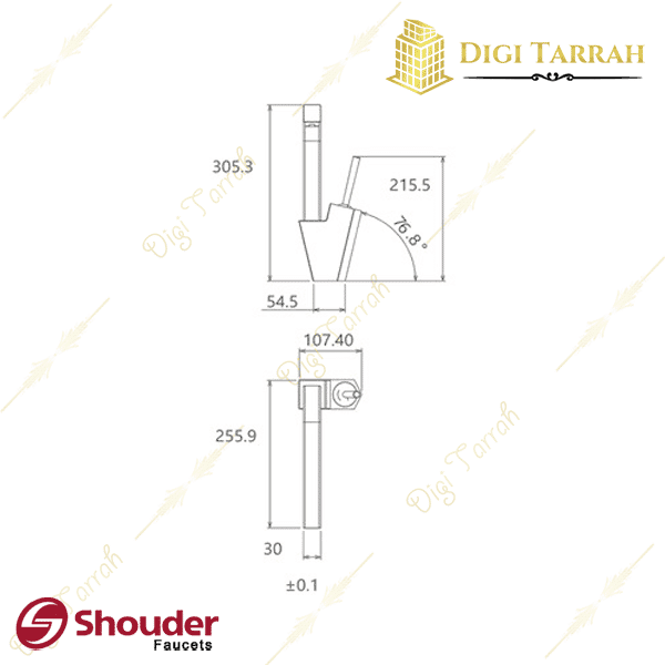 شیرآلات شودر شیر ظرفشویی ثابت تیفانی — تصویر ۳