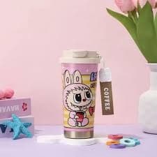 تراول ماگ استیلی طرح لبوبو caka coffee cup کد 1724 — تصویر ۱۲