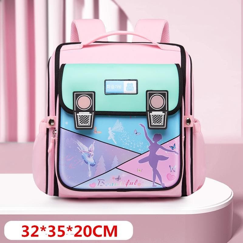 کوله پشتی صندوقی دخترانه طرح پری دریایی کد 8990 — تصویر ۹