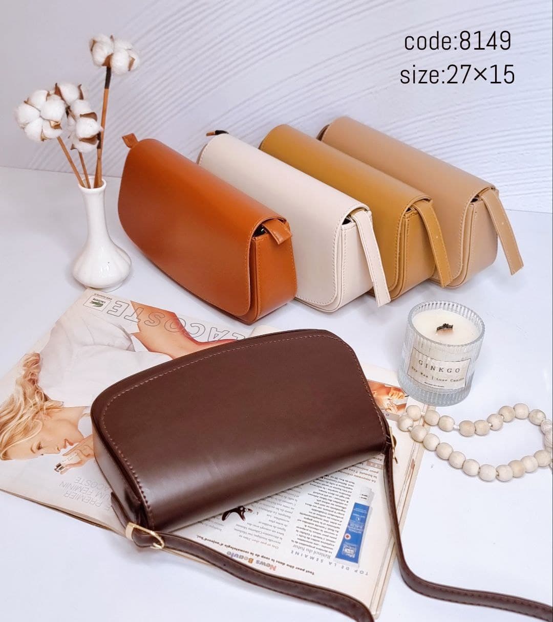کیف دوشی کوچک زنانه و دخترانه مدل درسا کد 8149 — تصویر ۱۰