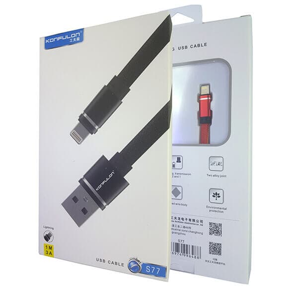 کابل USB گوشی آیفون کانفلون S77 — تصویر ۲