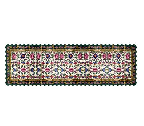رانر 6 نفره 40 در 130 سانتیمتر طرح کاشی هفت رنگ کد 3028 — تصویر ۴