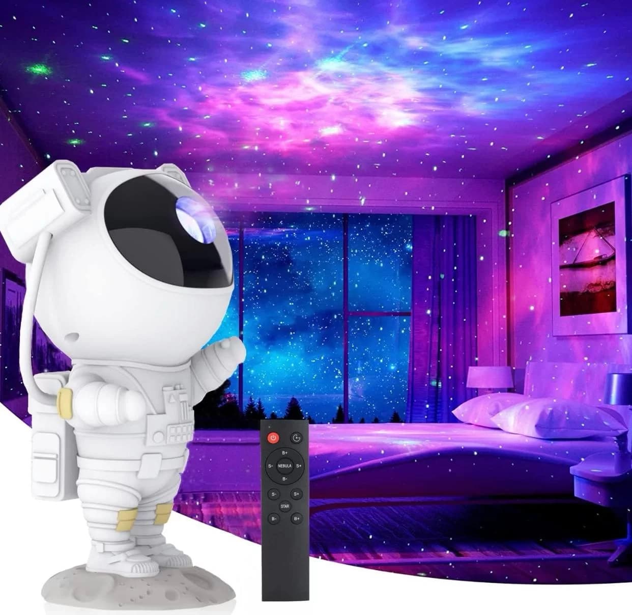 چراغ خواب پروژکتور کهکشانی مدل فضانورد astronaut star light ا astronaut star light