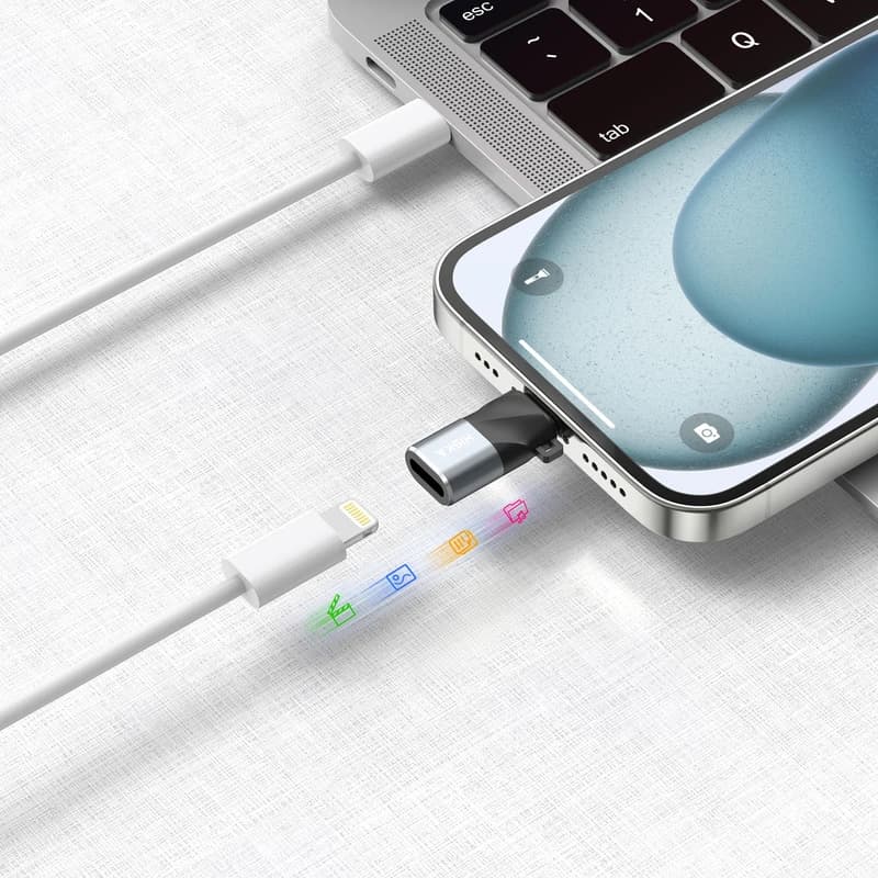 مبدل OTG لایتنینگ به USB-C هیسکا مدل H8 — تصویر ۱۰
