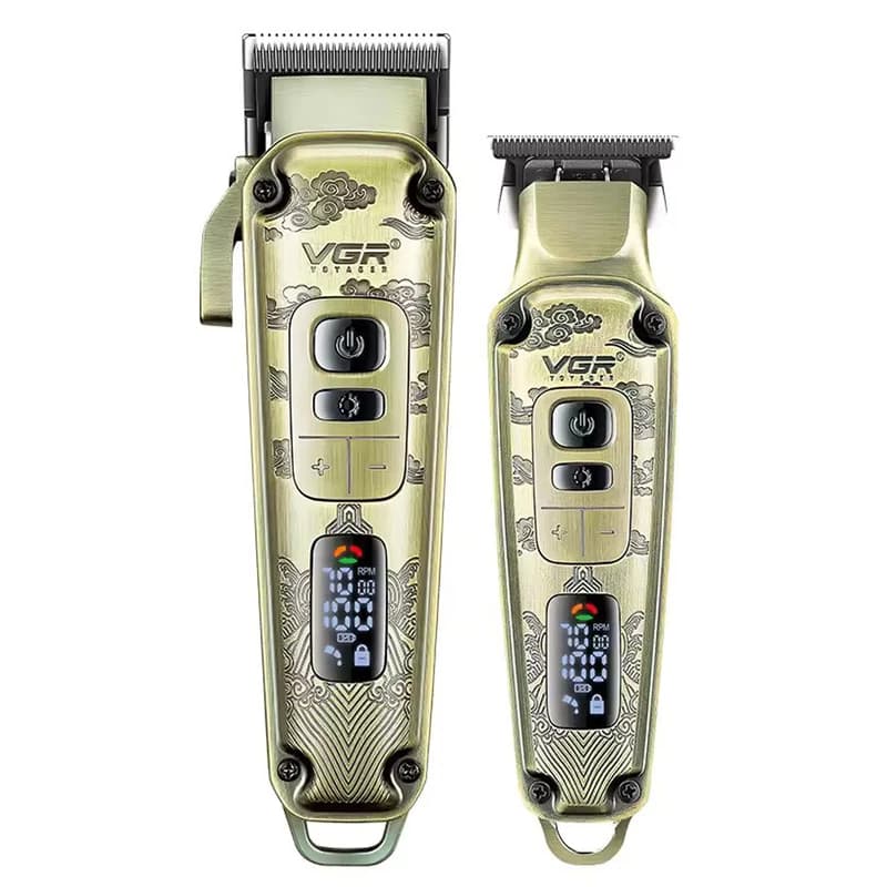 ست ماشین اصلاح حجم زن و خط زن وی جی آر VGR V-643 ا PROFESSIONAL HAIR CLIPPER TRIMMER SET