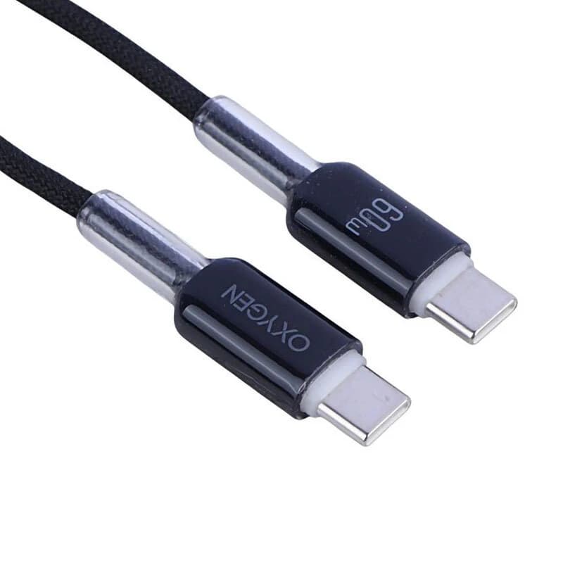 کابل دو سر تایپ سی فست شارژ 60 وات اکسیژن مدل LX-23 طول 1 متر