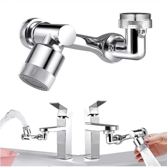 سرشیر چرخشی (بدنه پلاستیک فشرده با روکش استیل) faucet extender