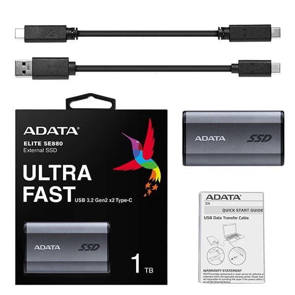 حافظه SSD اکسترنال ای دیتا مدل ADATA ELITE SE880 با ظرفیت 1 ترابایت رنگ آبی — تصویر ۱۰