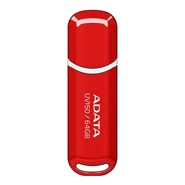 فلش مموری 64 گیگابایتی ای دیتا مدل ADATA UV150 64G USB3.2 رنگ قرمز