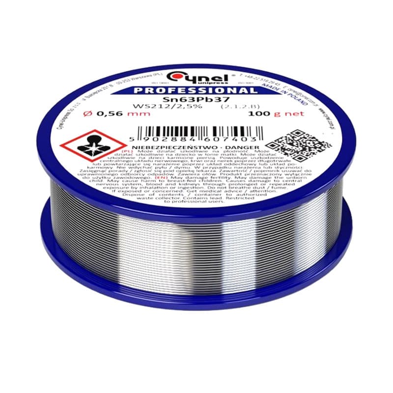 سیم لحیم ساینل CYNEL لهستان 250 گرم 0.8mm