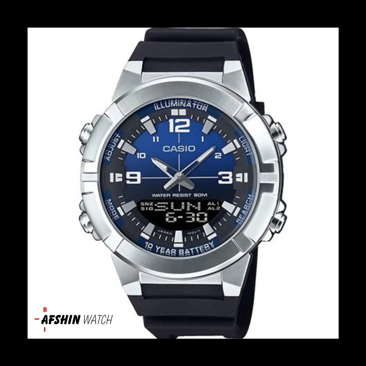 ساعت مچی مردانه کاسیو مدل amw-870a-2avdf — تصویر ۸