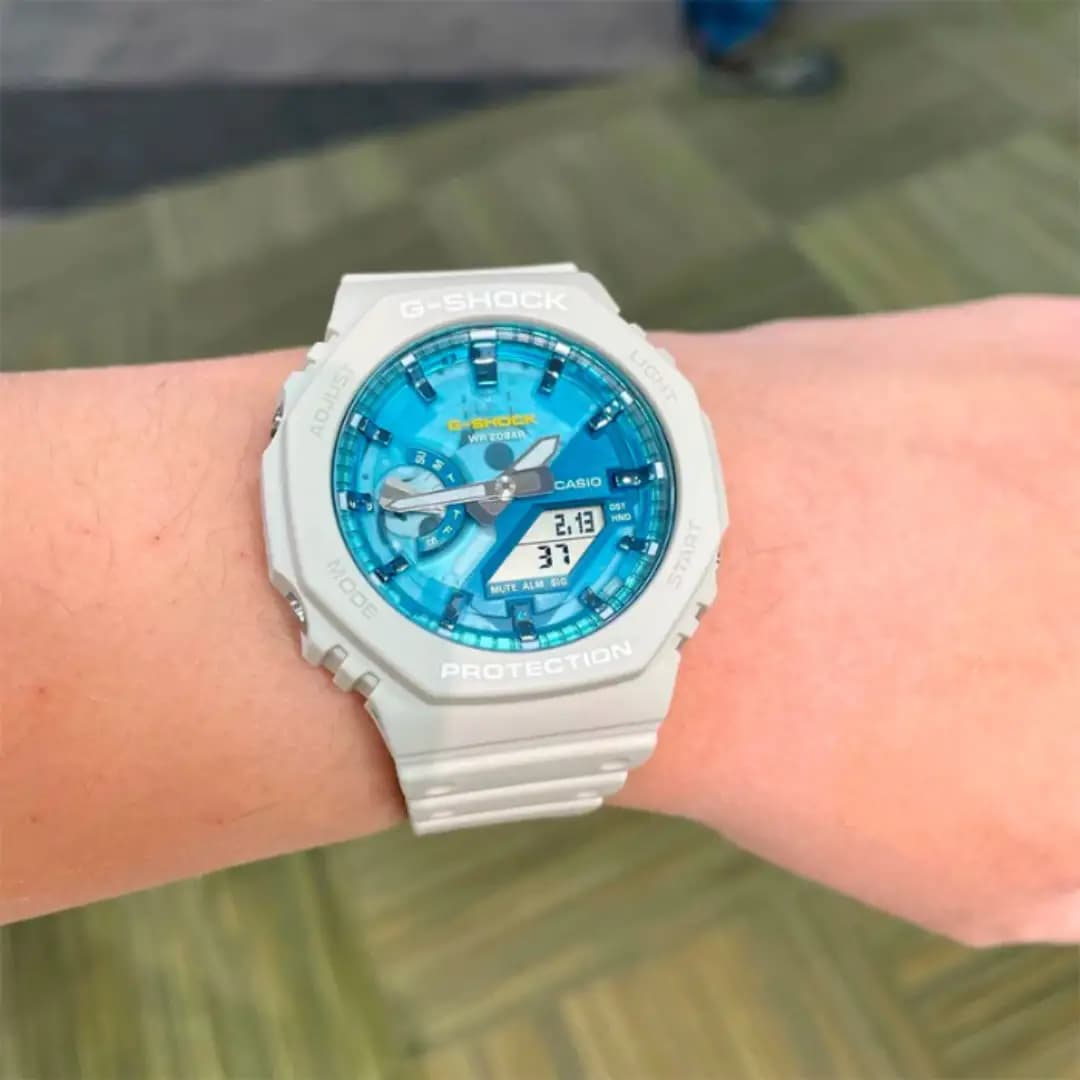 ساعت مچی مردانه کاسیو جیشاک مدل GA-2100AS-5ADR — تصویر ۷