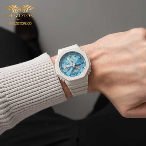 ساعت مچی مردانه کاسیو جیشاک مدل GA-2100AS-5ADR — تصویر ۹