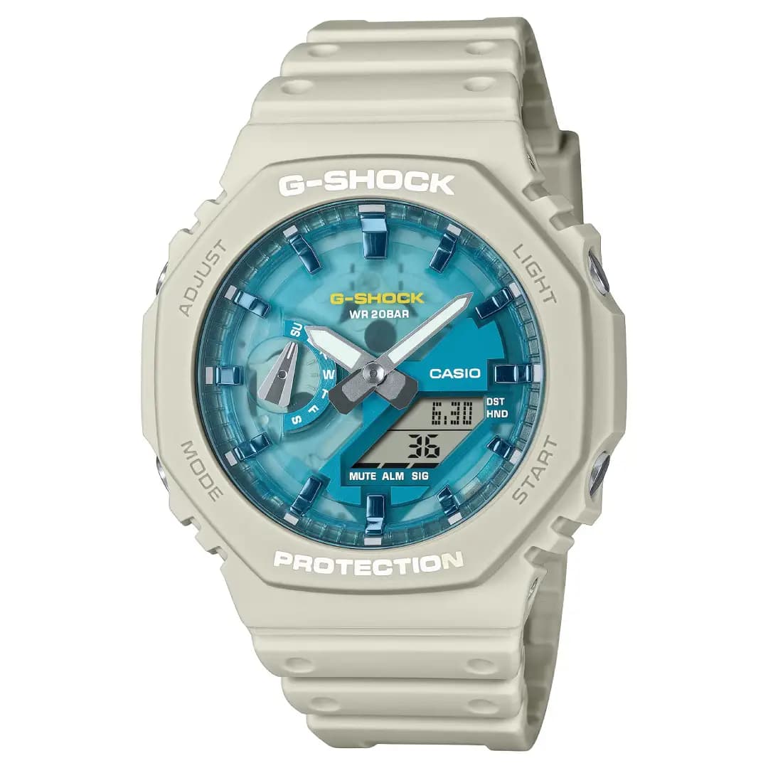 ساعت مچی مردانه کاسیو جیشاک مدل GA-2100AS-5ADR — تصویر ۶
